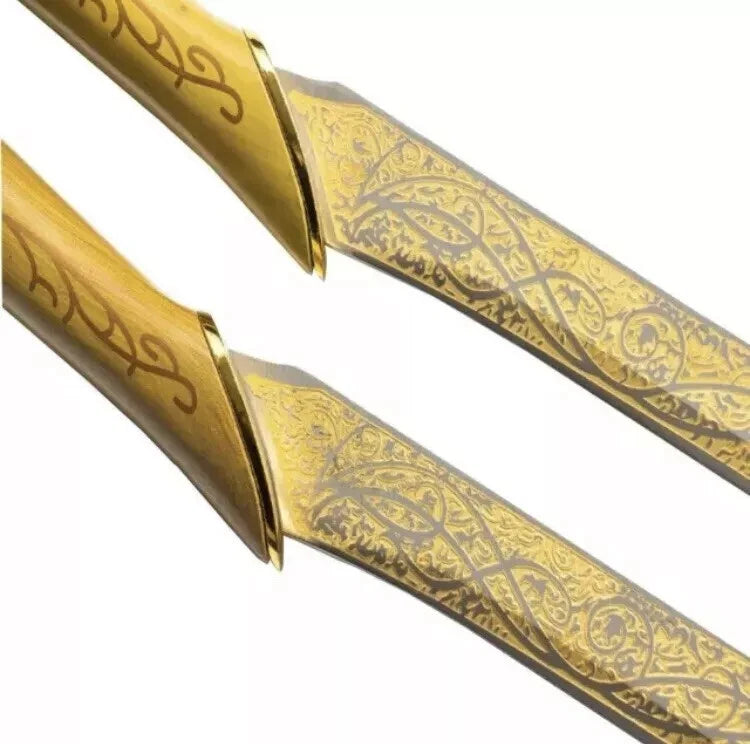 Set 2 Dagas Élficas de Legolas + Soporte - El Señor de los Anillos 60cm