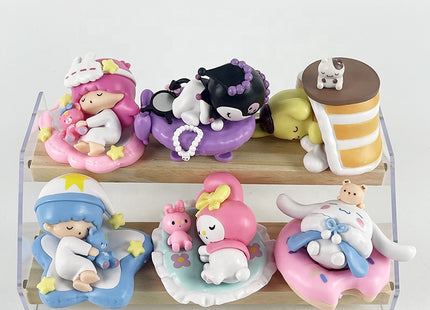 Set de Figuras Sanrio 6 Piezas Durmiendo