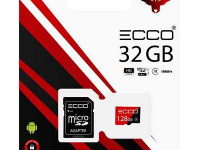 Tarjeta MicroSD ECCO 32GB - Memoria Micro SD con Adaptador Incluido